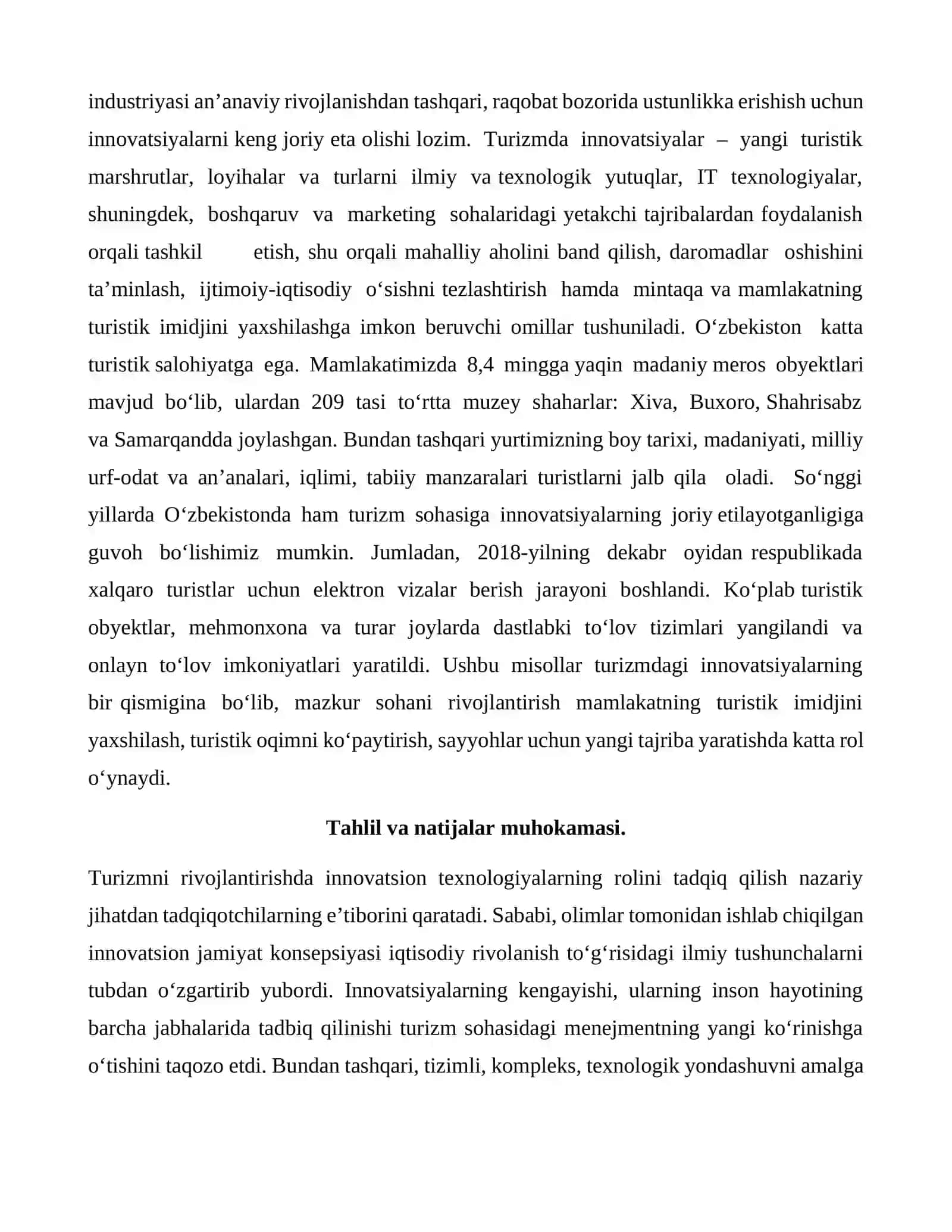 Turizmda texnologiyaning ro’li 2