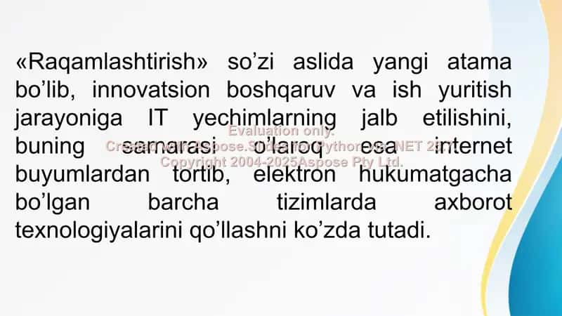 Raqamli iqtisodiyot va iqtisodiy o’sish 2