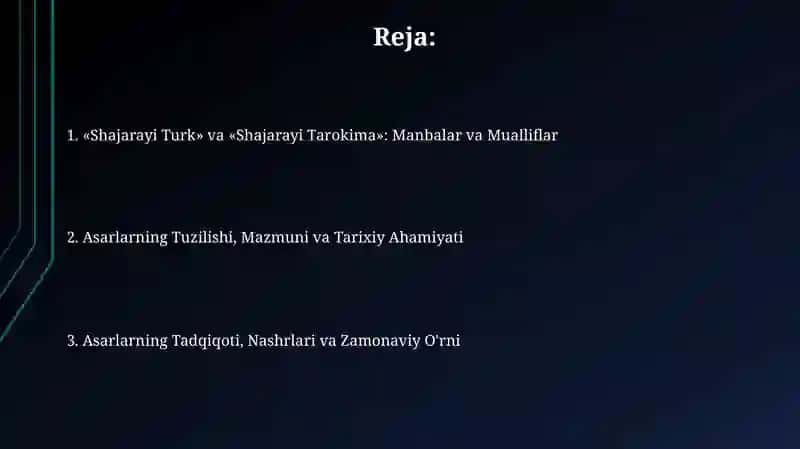 Shajarayi turk va Shajarayi tarokima asarlari 2