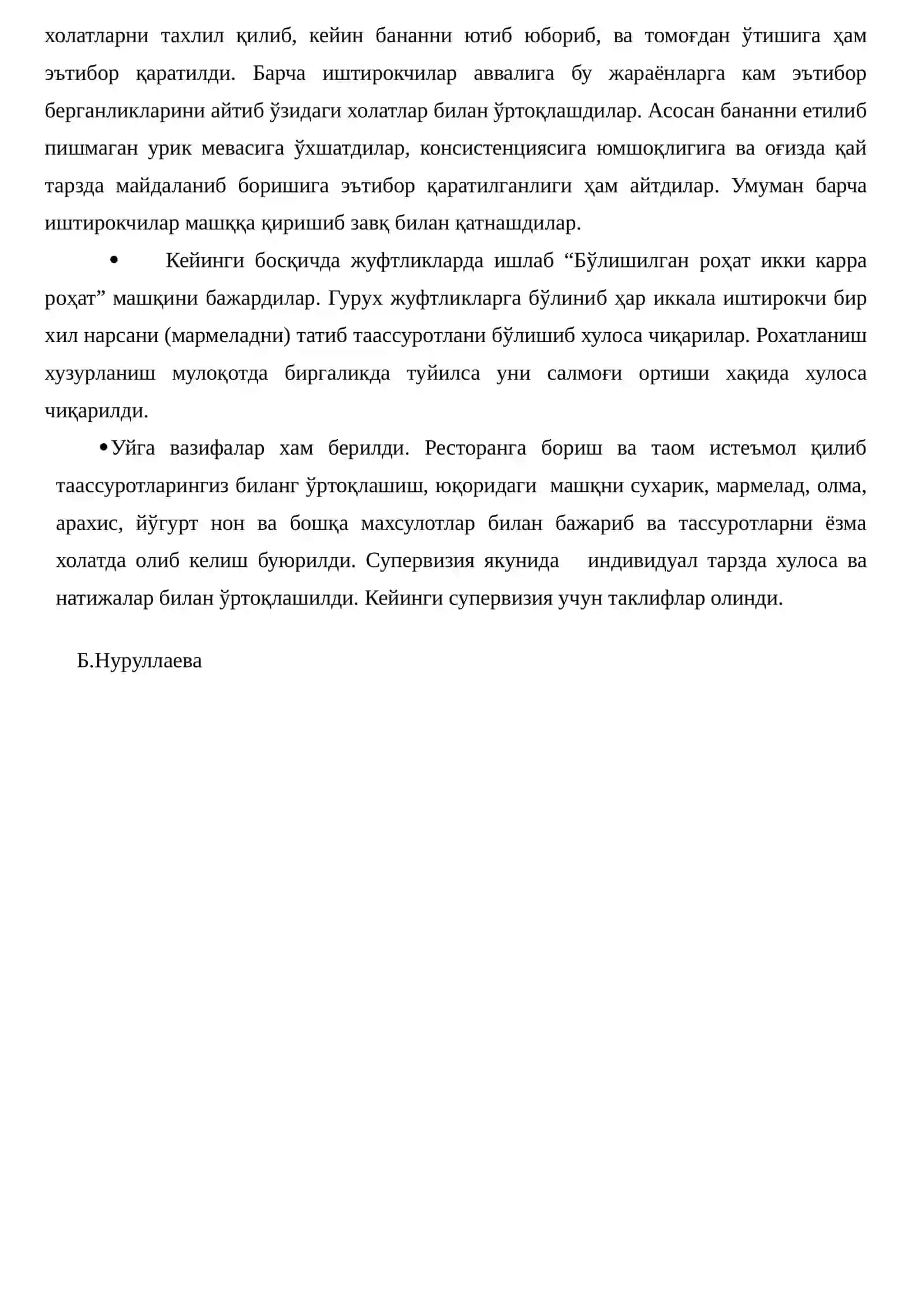 Супервизия машғулоти 2