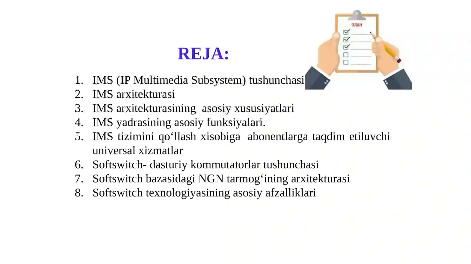IMS (IP Multimedia Subsystem) va Softswitch texnologiyalari 2
