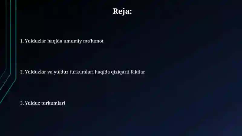 Yulduz va yulduz turkumlari 2