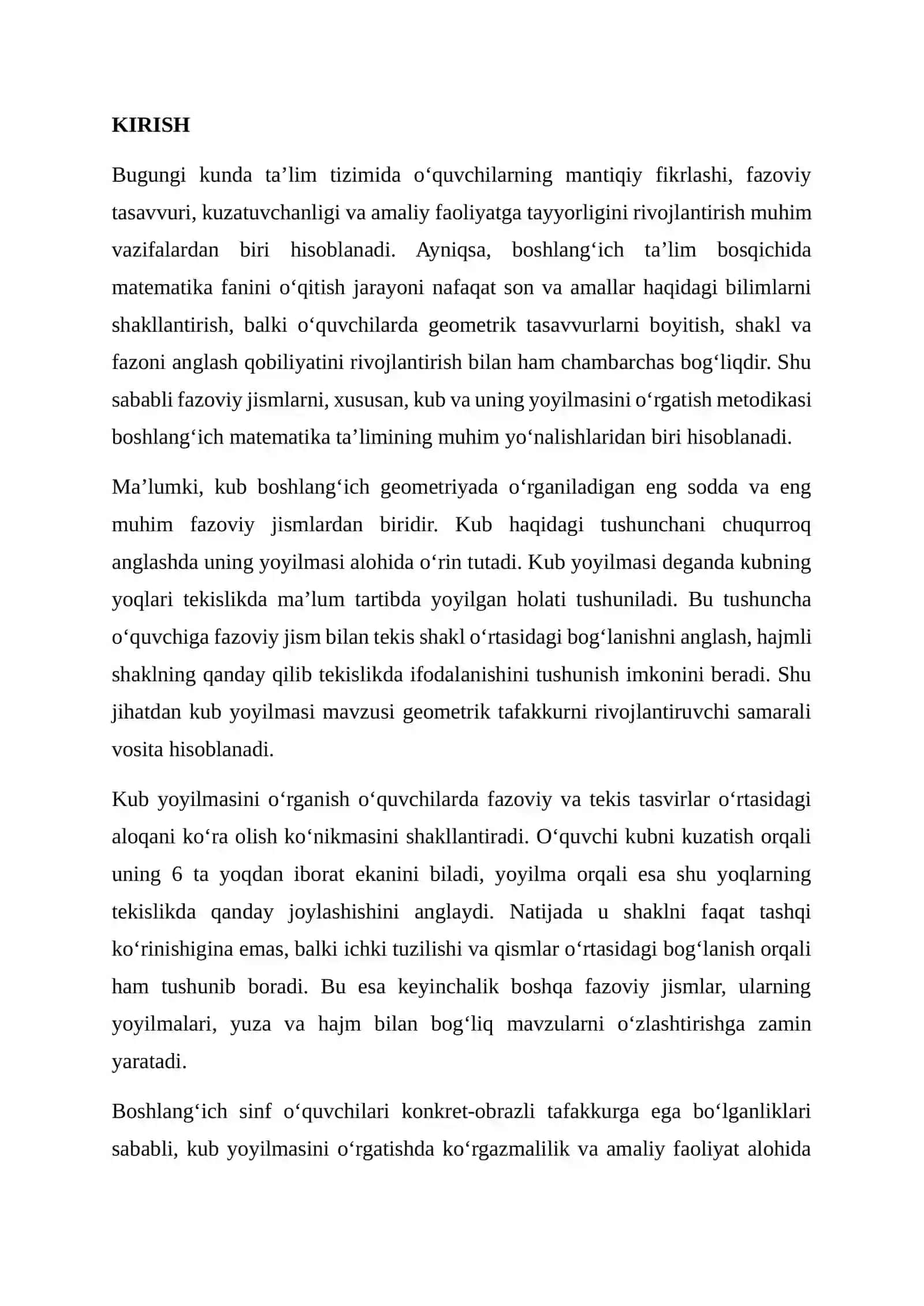 Kub Yoyilmasini O‘rgatish Metodikasi 2