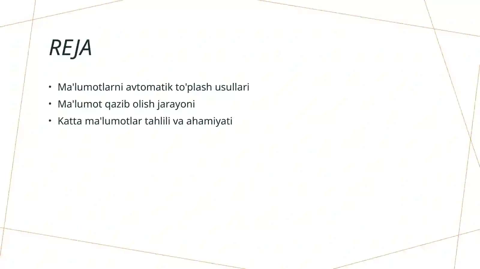 Ma'lumot qidirish (data mining) uchun avtomatik ma'lumotlarni tõplash metodlari 2