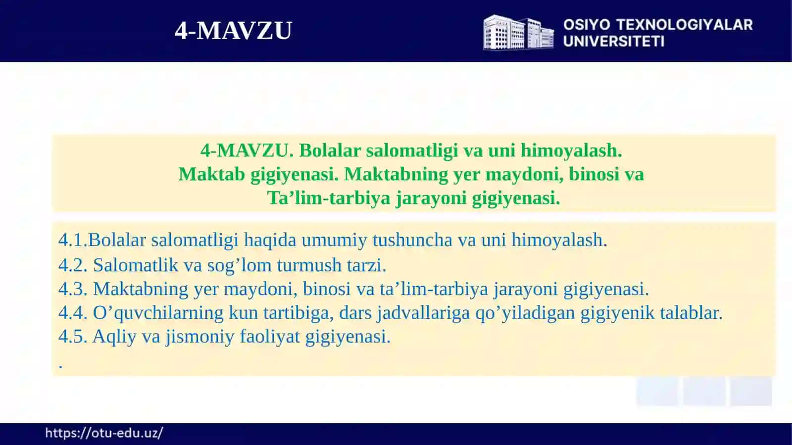 Bolalar salomatligi va uni himoyalash 2