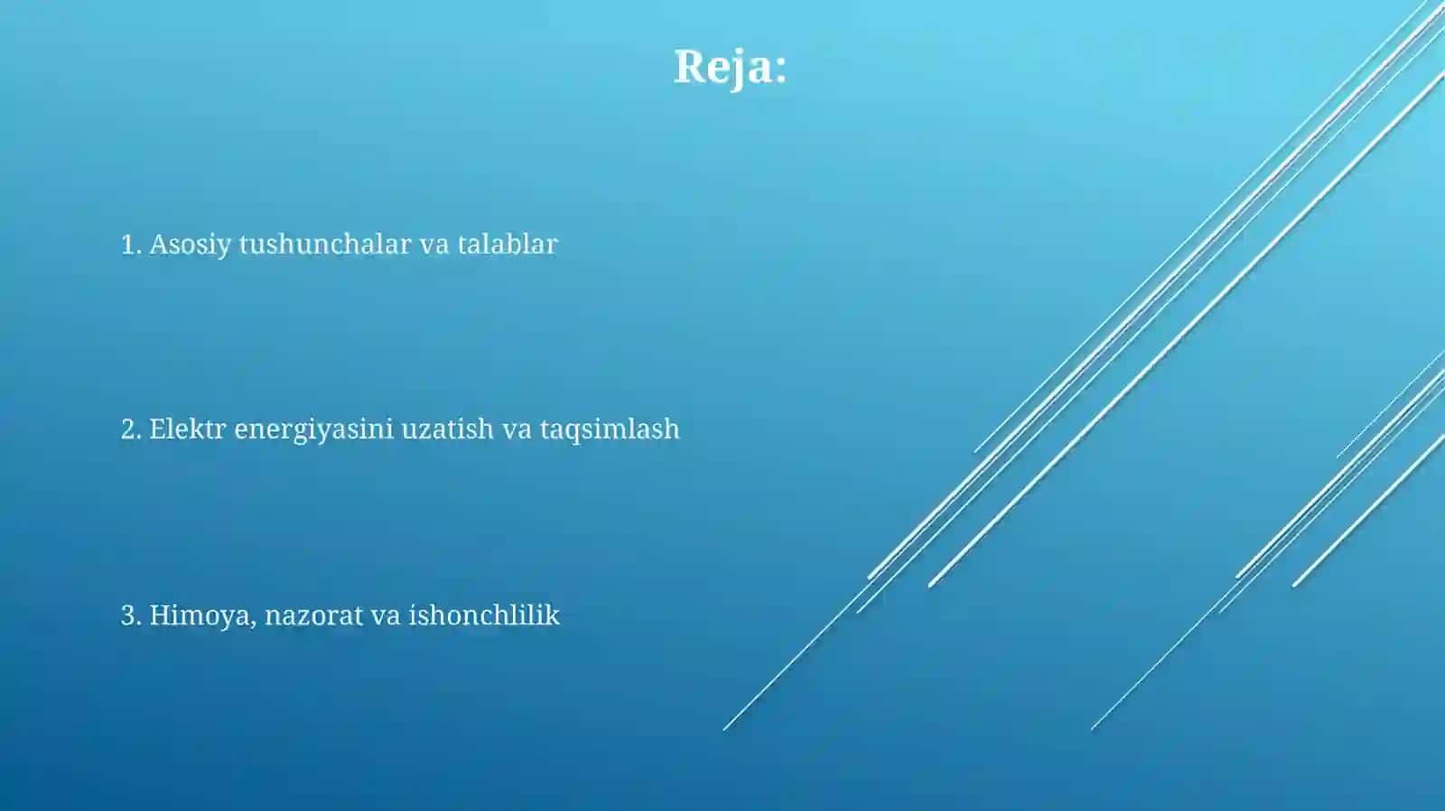 Elektr energiyasi taʼminlash sxemasi 2
