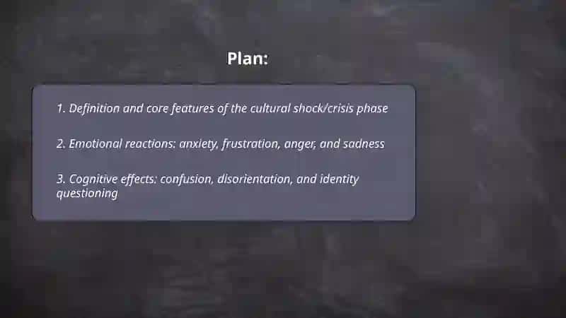 The crises or cultural shock phase 2