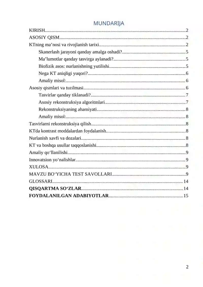 Kompyuter Tomografiyasi (KT) 2