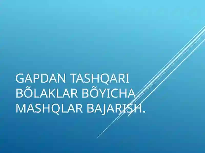 Hozirgi O'zbek adabiy tili 2