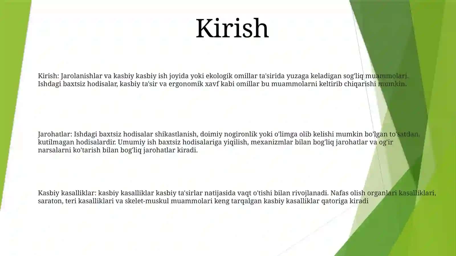 Jarohatlanish Va Kasbiy Kasalliklar 2