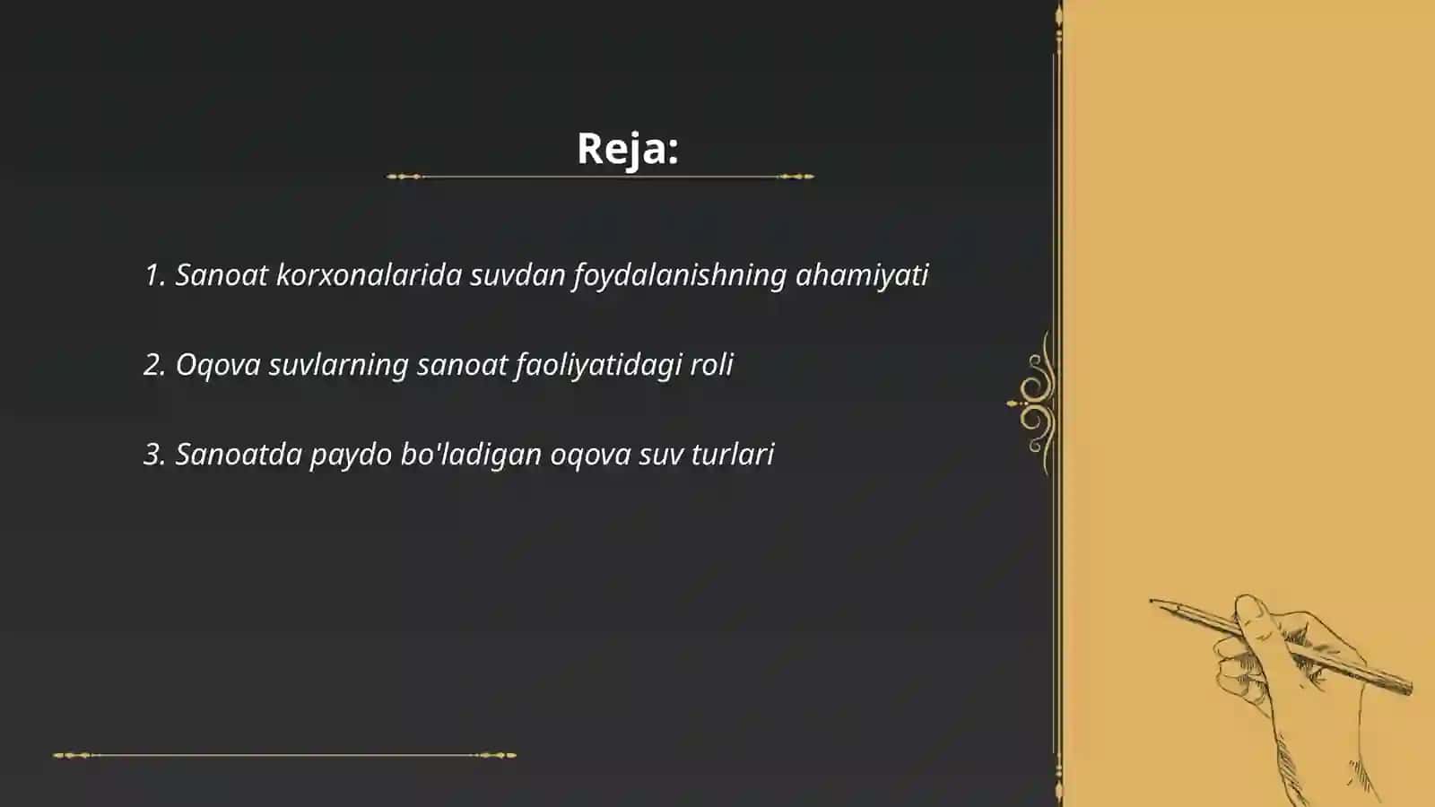 Suvdan foydalanish va uning muhofozasi 2