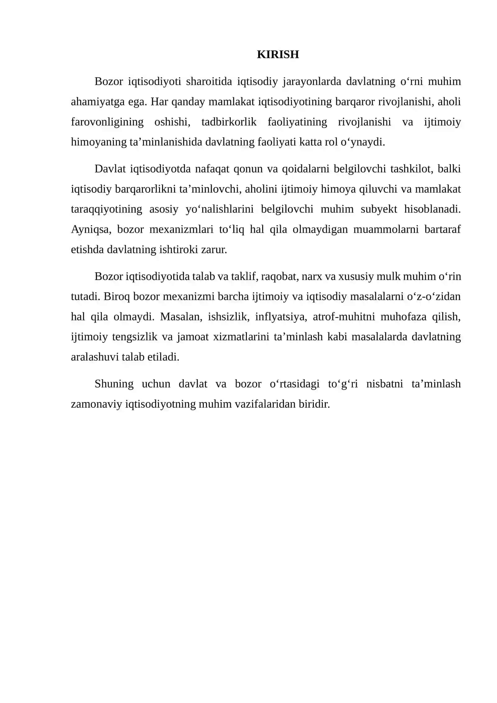 Davlatning Iqtisodiyotdagi O‘rni 2