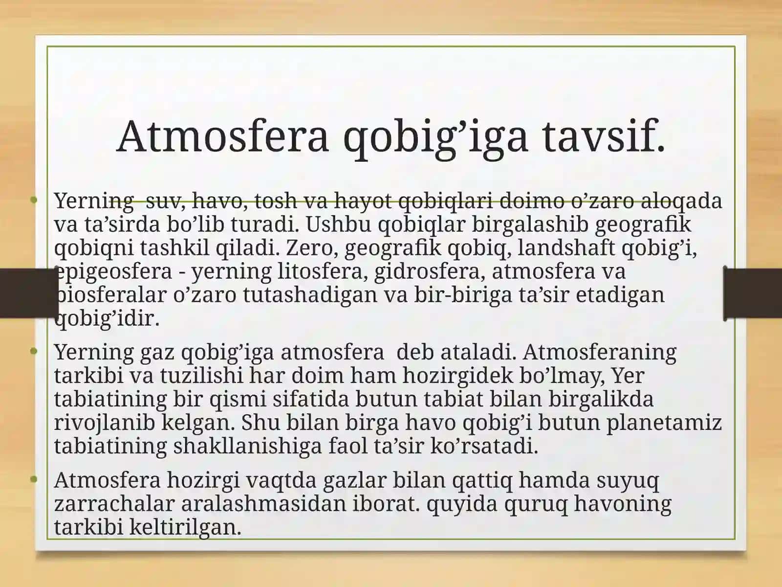 Geografik qobiq - eng kattatabiat kompleksi 2