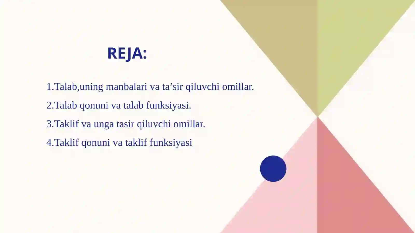 Talab va taklif tahlili asoslar 2