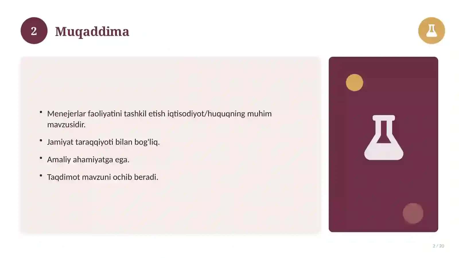 Menejerlar faoliyatini tashkil etish 2