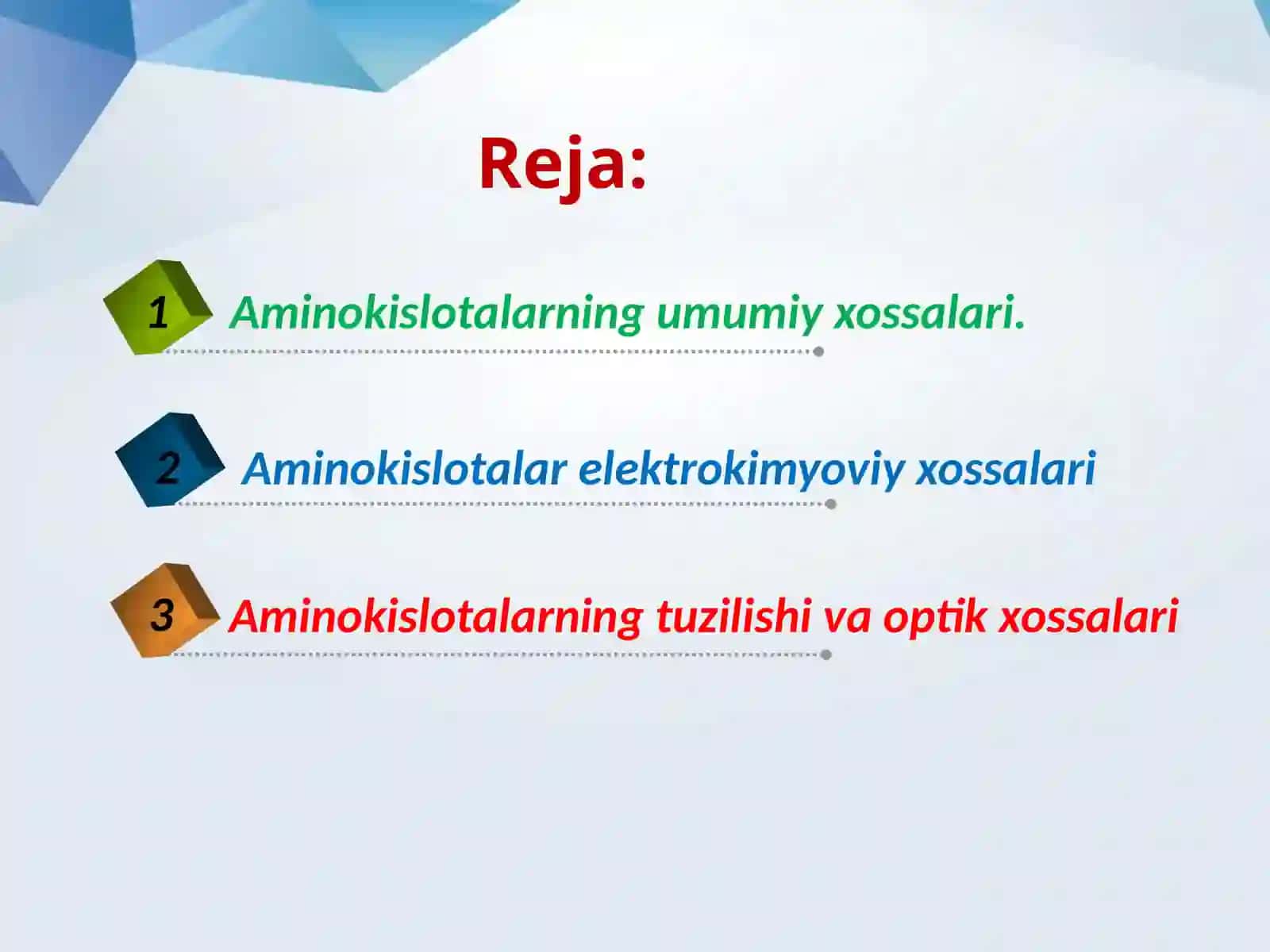 Aminokislotalarning almashinuvi reaksiyalari 2