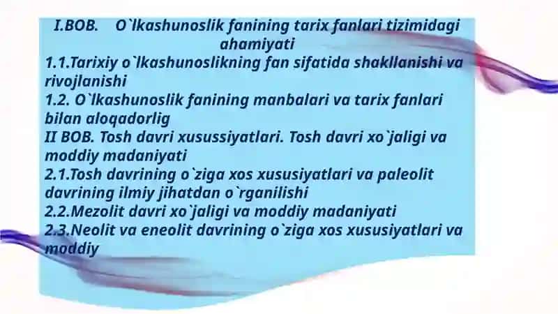 Tosh davri xususiyatlari. Tosh davri xõjaligi va moddiy madaniyati 2
