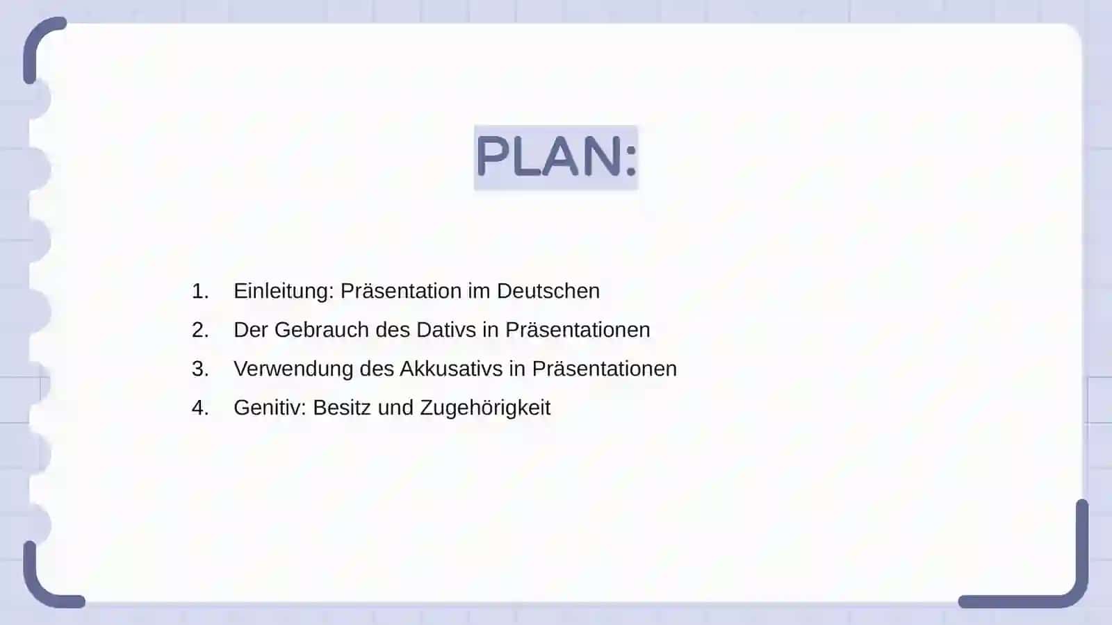 Präsentation im Dativ, Akkusativ und Genitiv 2