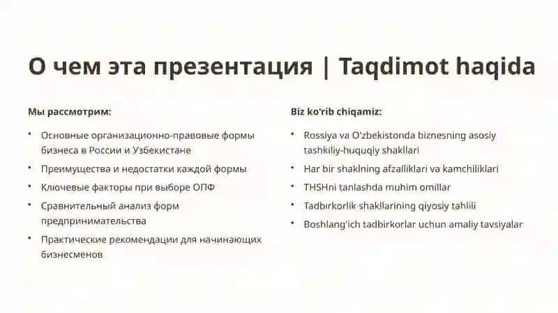 Организационно-правовые формы предпринимательской деятельности 2
