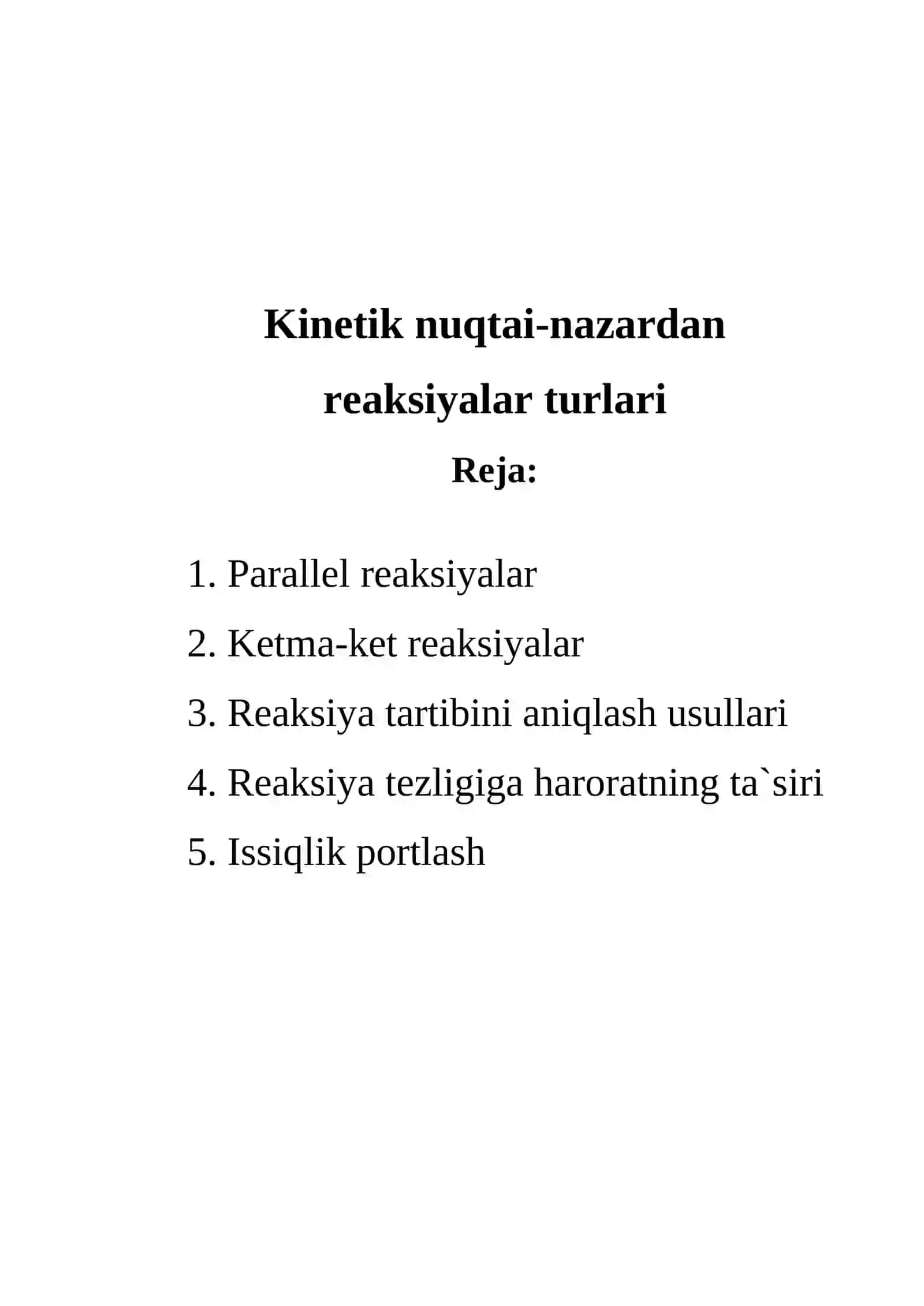 Parallel reaksiyalar 2