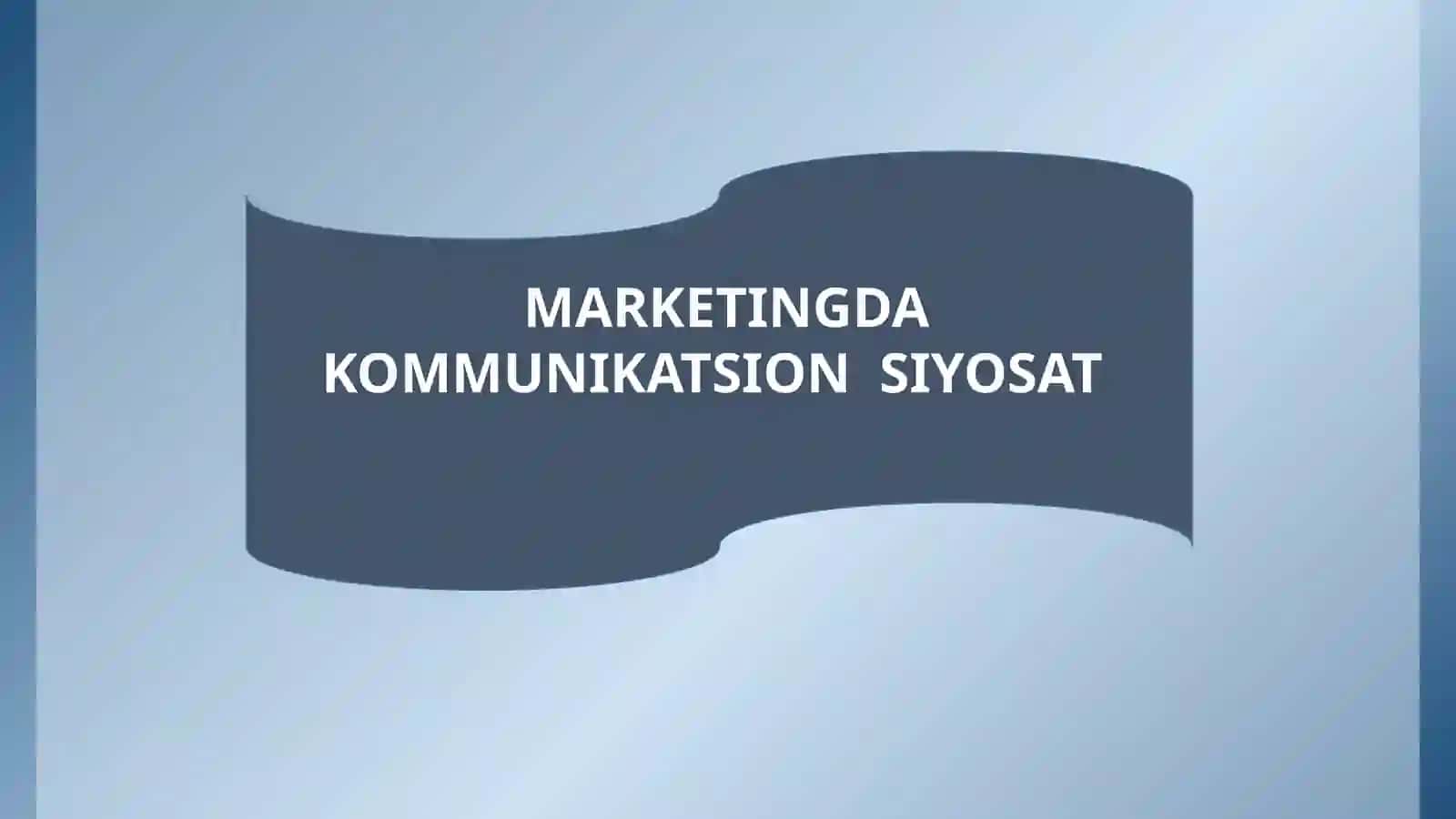 Menejment va marketing fanidan ta'lim 2