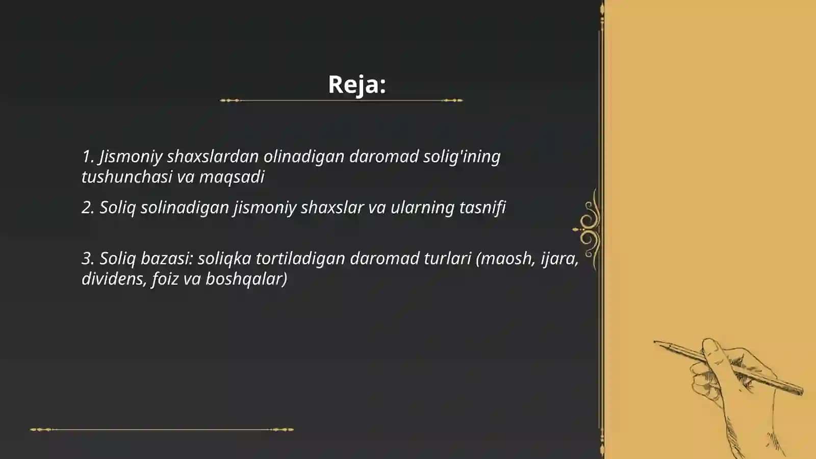 Jismoniy shaxslardan olinadigan daromad soligi 2