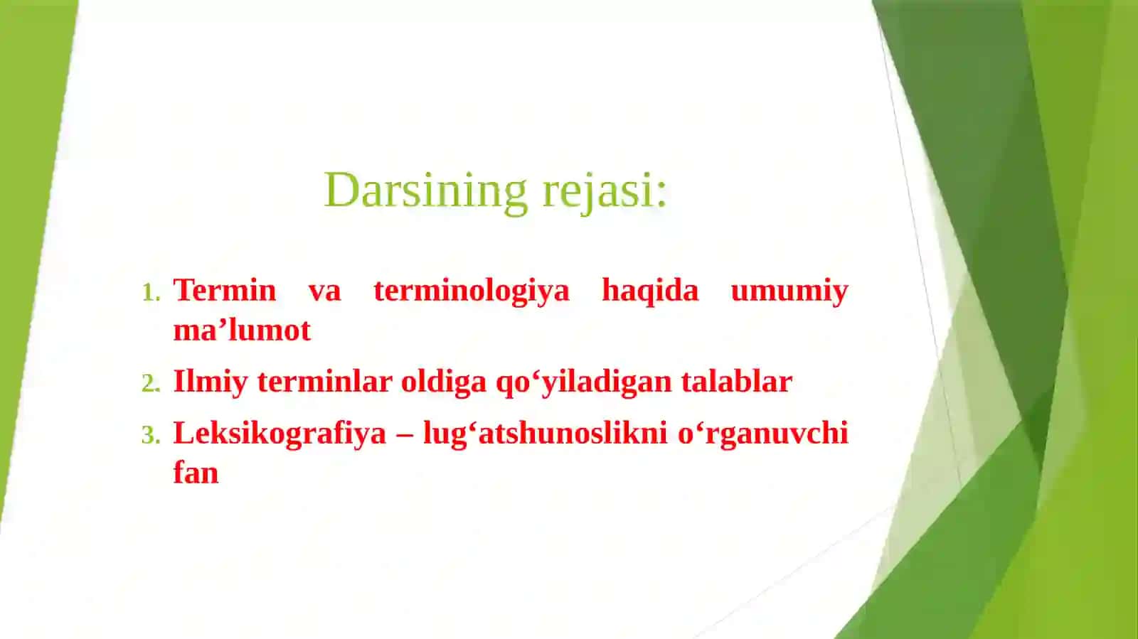 Til va terminologiya. O‘zbek terminologiyasining taraqqiyot bosqichlari 2