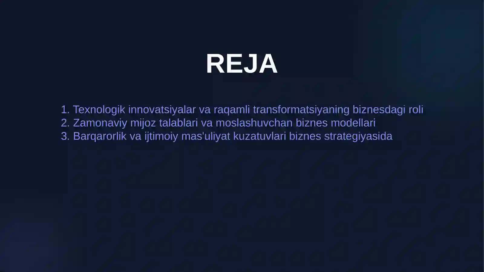 ZAMONAVIY BIZNESLAR 2