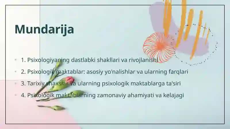 Psixologik maktablarning yuzaga kelishi tarixi 2
