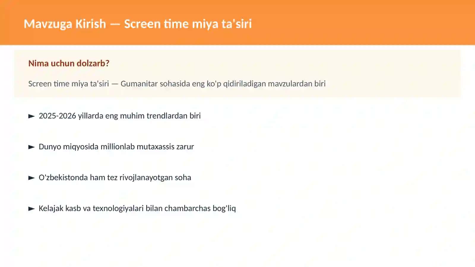 Screen time miya ta'siri 2