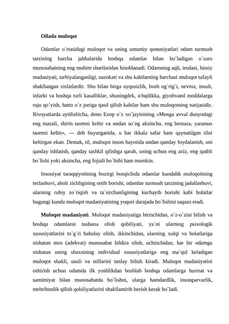 Oilada muloqot 2