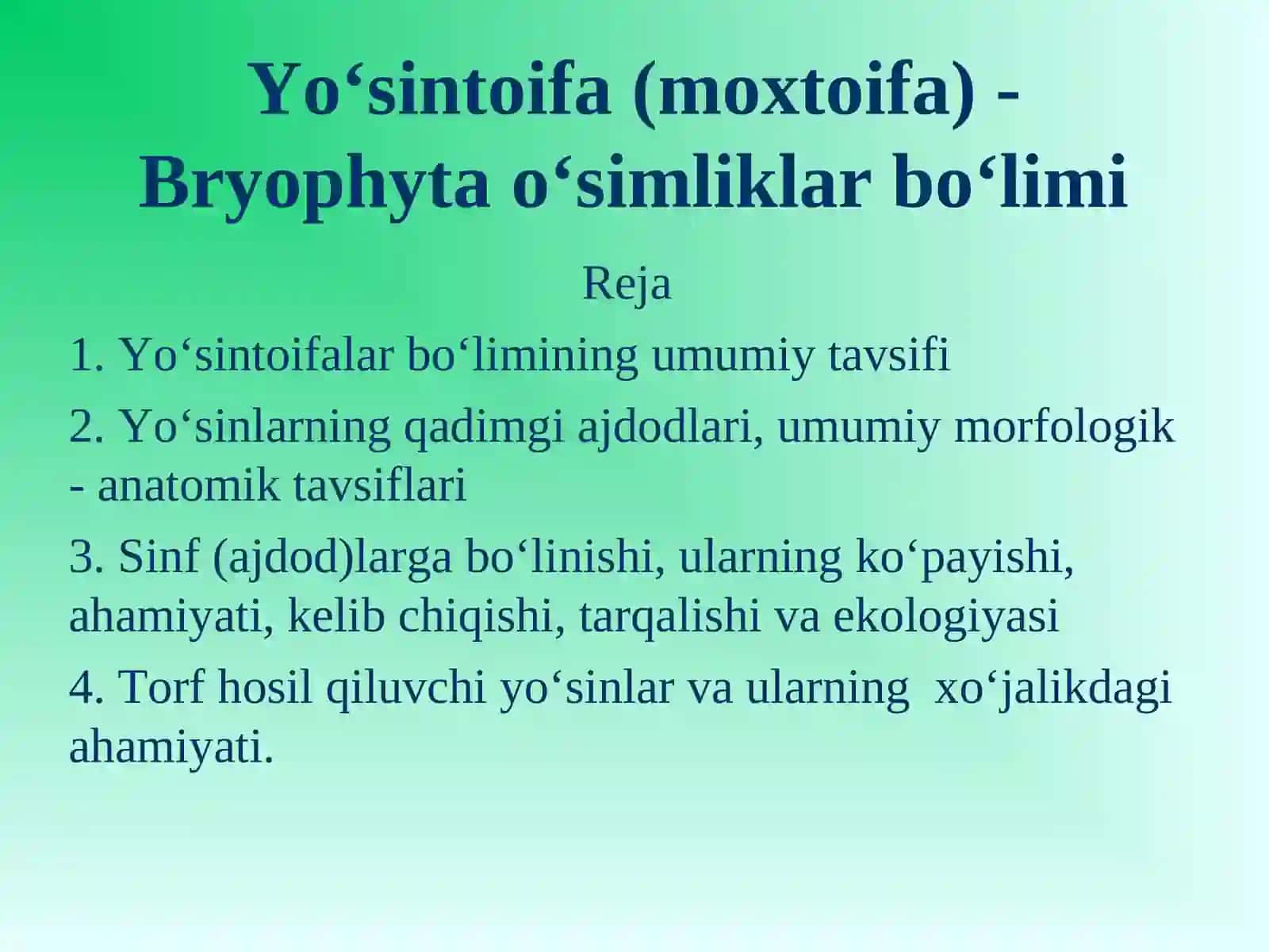Yo‘sintoifa (moxtoifa) 2