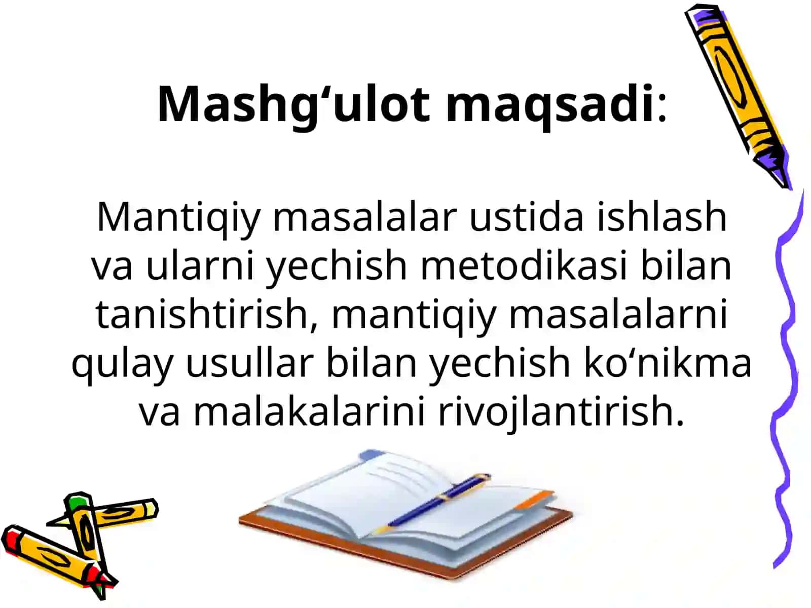 Mantiqiy masalalar ustida ishlash metodikasi 2