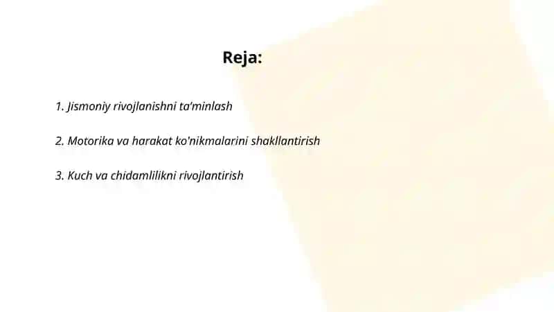 Jismoniy tarbiya darslarining vazifalari 2