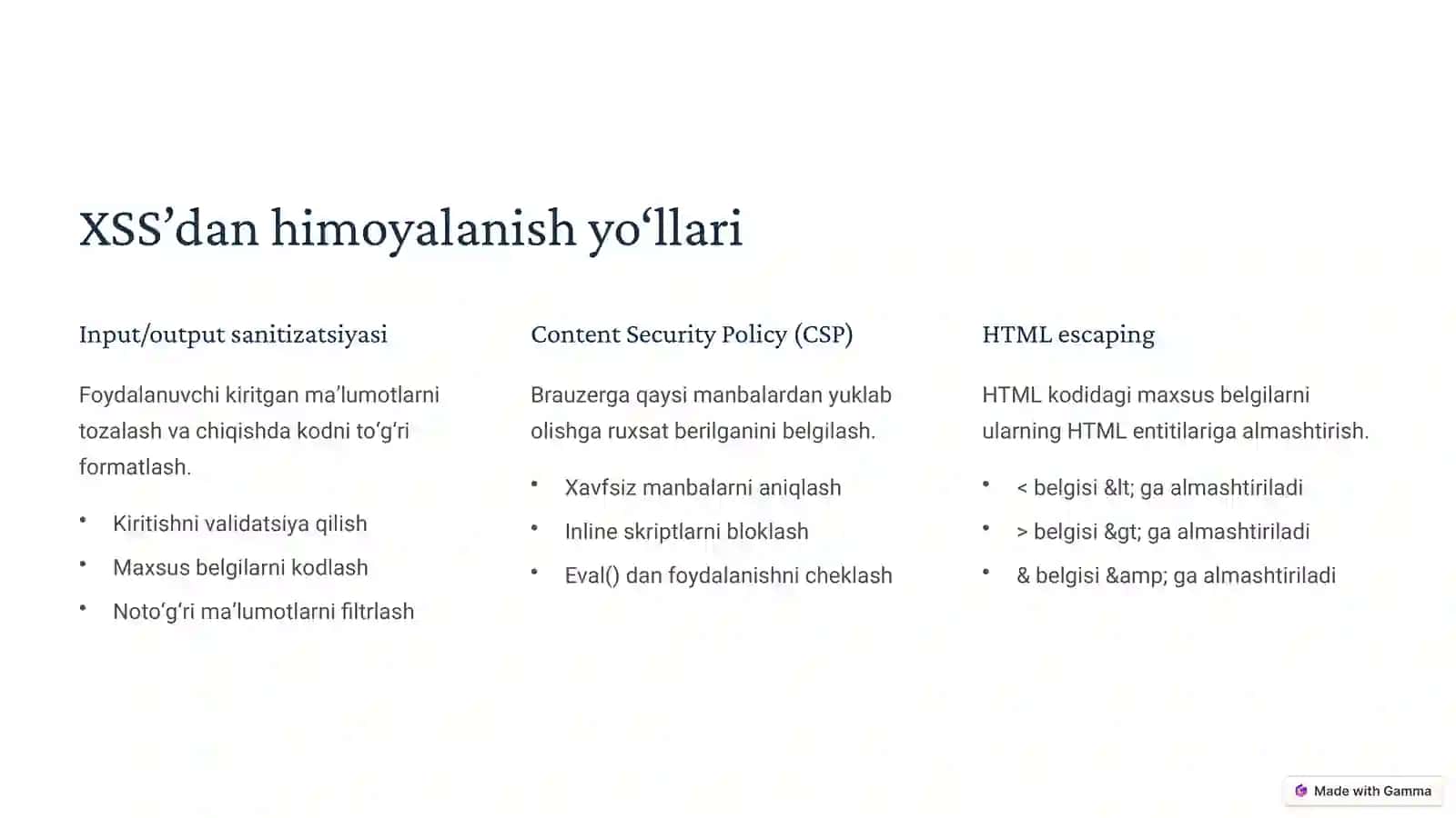 Dasturlashda xavfsizlik: SQL Injection, XSS va boshqa muammolar 2
