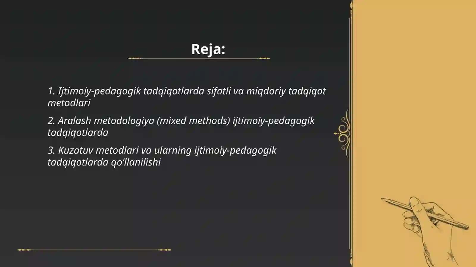 Ijtimoiy pedagogik tadqiqot metodlari 2