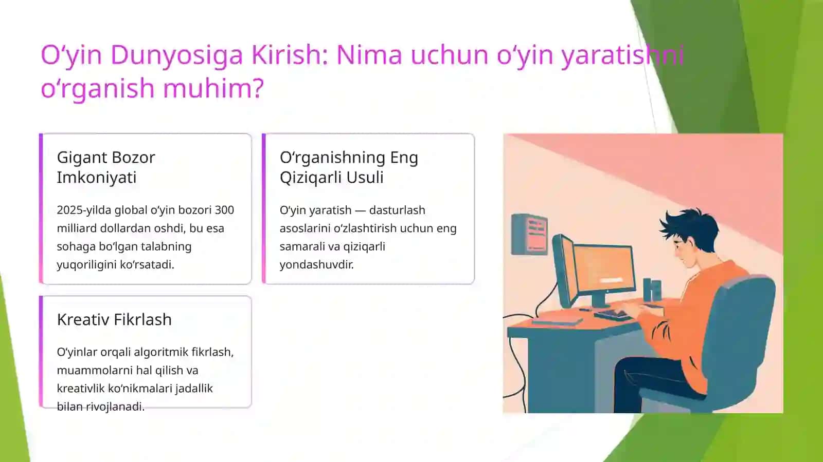 KOMPYUTER O‘YINLARINI YARATISHNI O’QITISH METODLARI 2