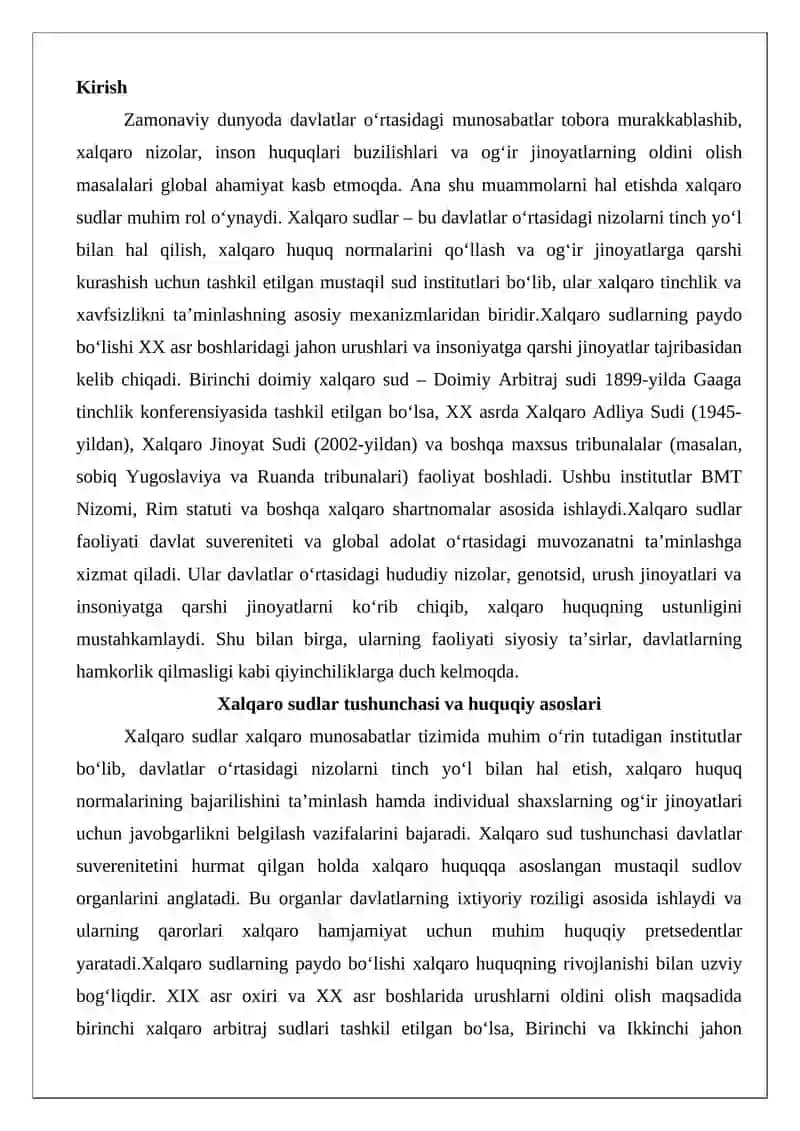 Xalqaro sudlar faoliyati 2