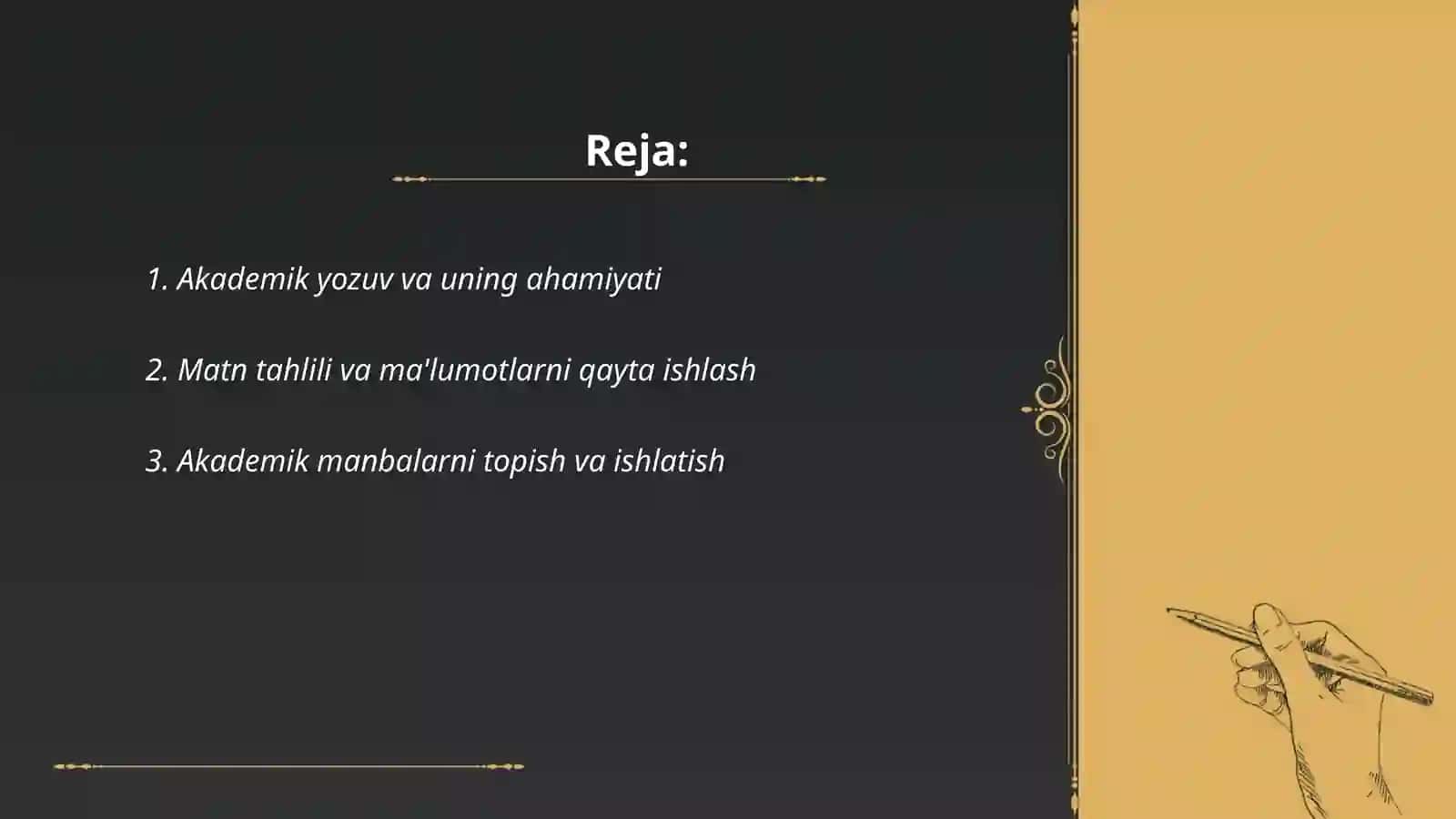 Akademik ko'nikmalar va kasbiy kompetentlik faniga kirish 2