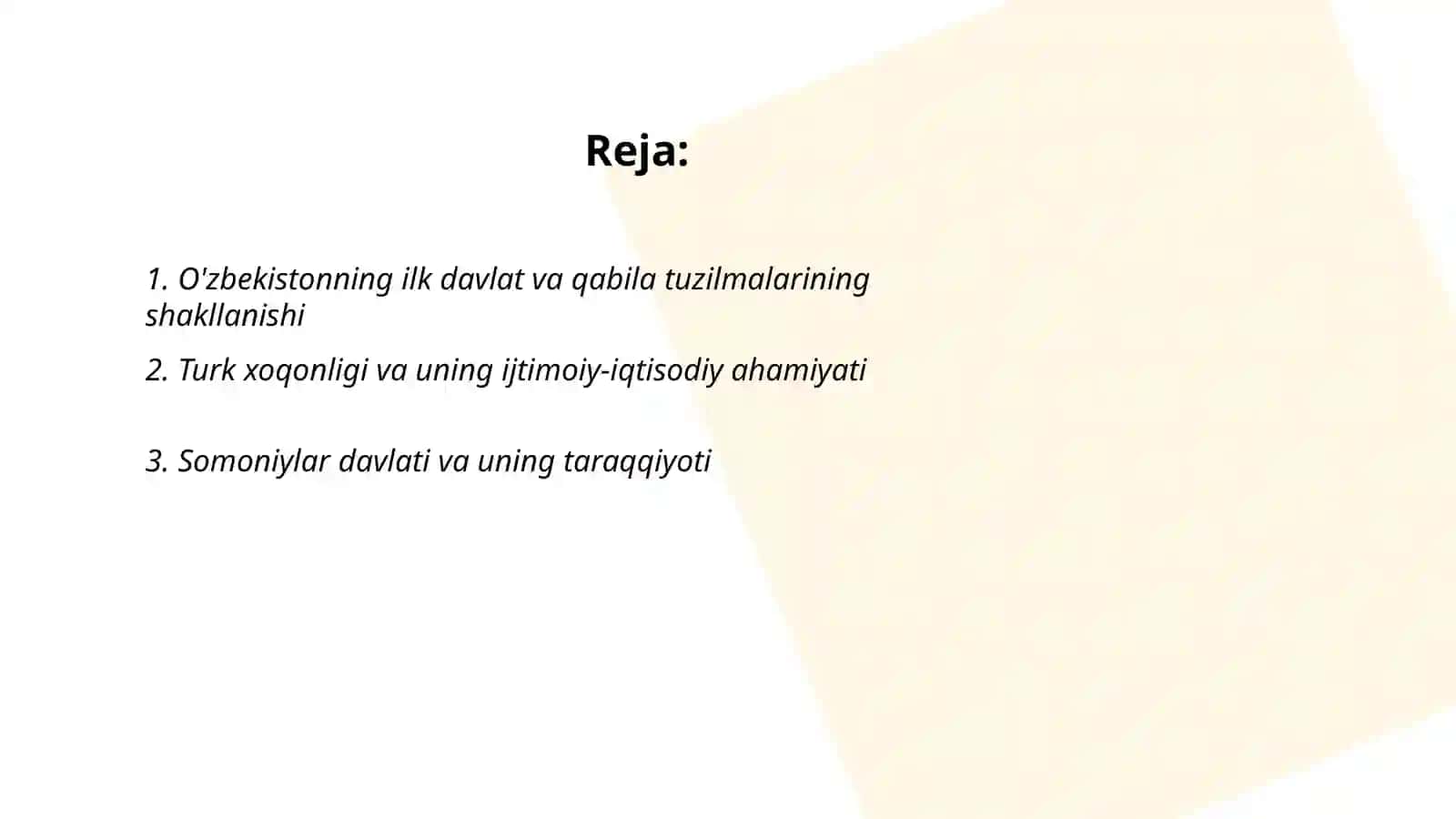 O’zbek davlatchiligining shakillanishi va taraqqiyot boshqichlari 2