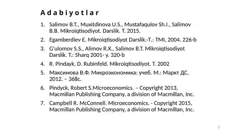 Mikroiqtisodiyot Darslik 2
