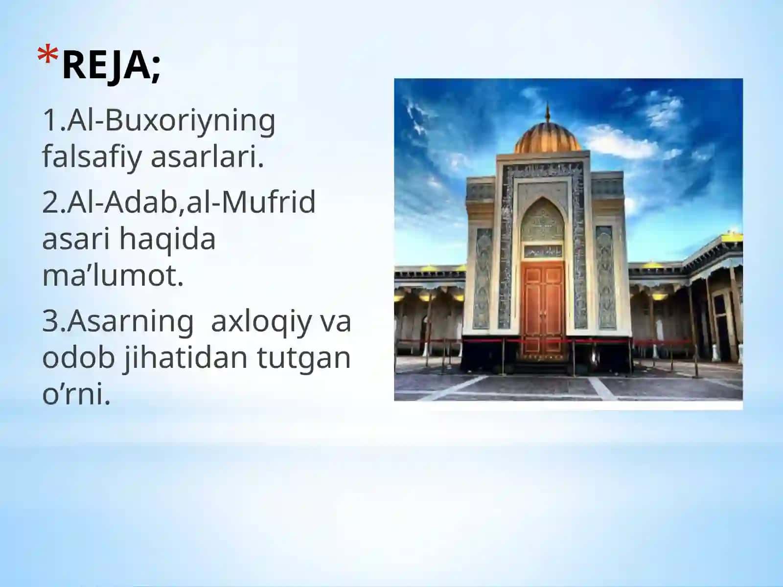 Imom al-Buxoriyning ,,Al-Adab  al-Mufrat’’ asari tahlili 2