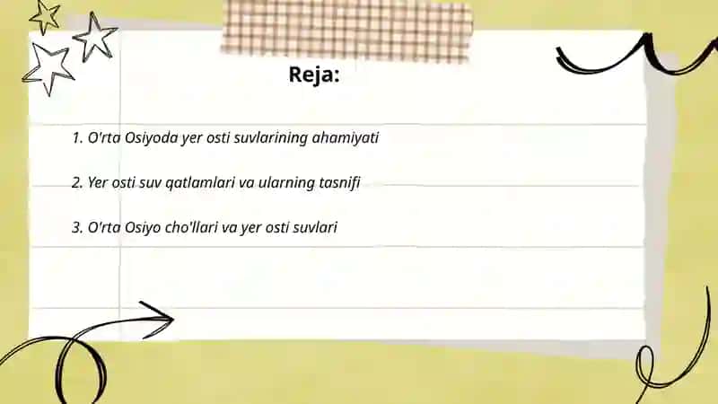 O'rta Osiyo yer osti suvlari 2