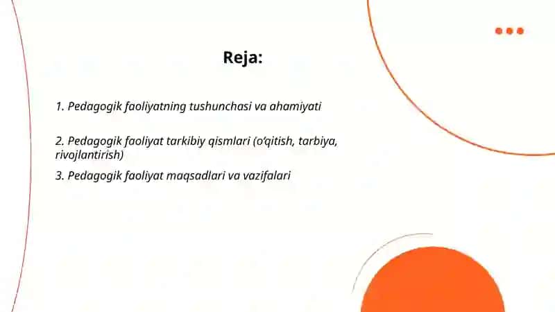 Pedagogik faoliyatning tarkibi va mazmuni 2