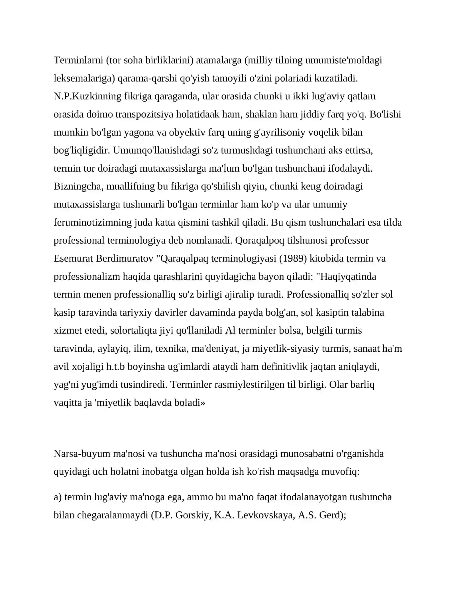 Terminologiya fanining obyekti, maqsadi va vazifalari 2
