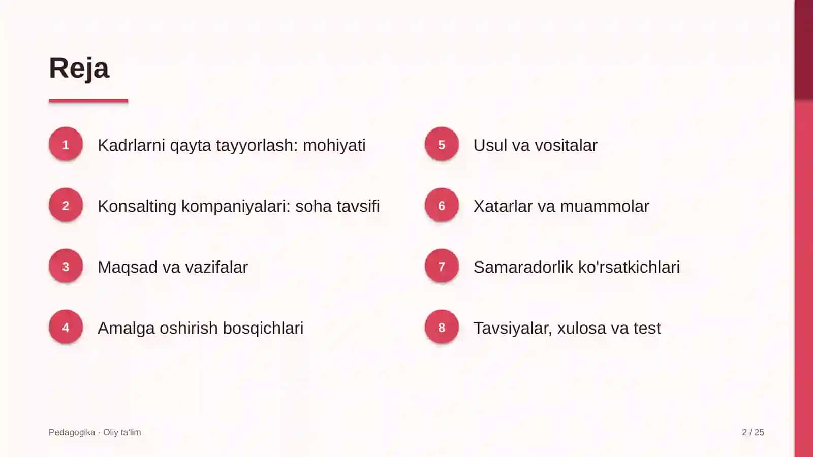 Konsalting kompaniyalarida kadrlarni qayta tayyorlash 2