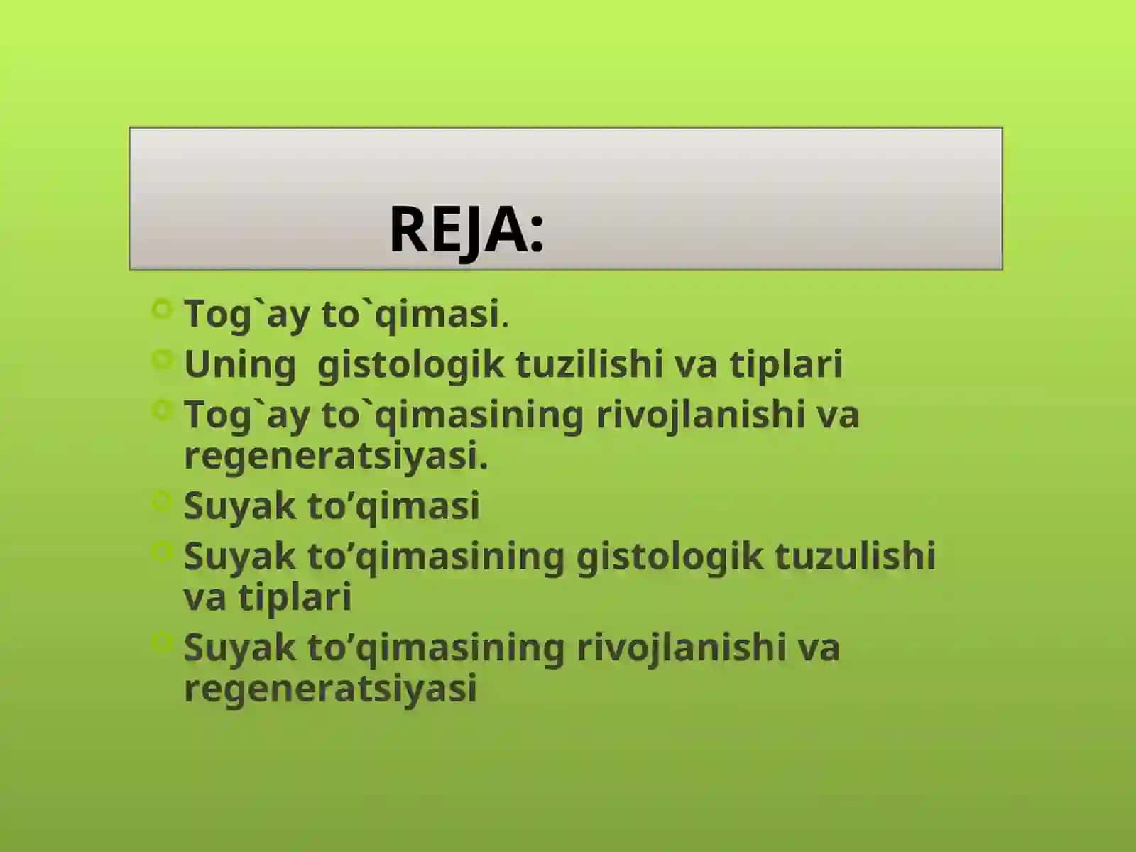 Tog’ay va suyak to’qimasi 2