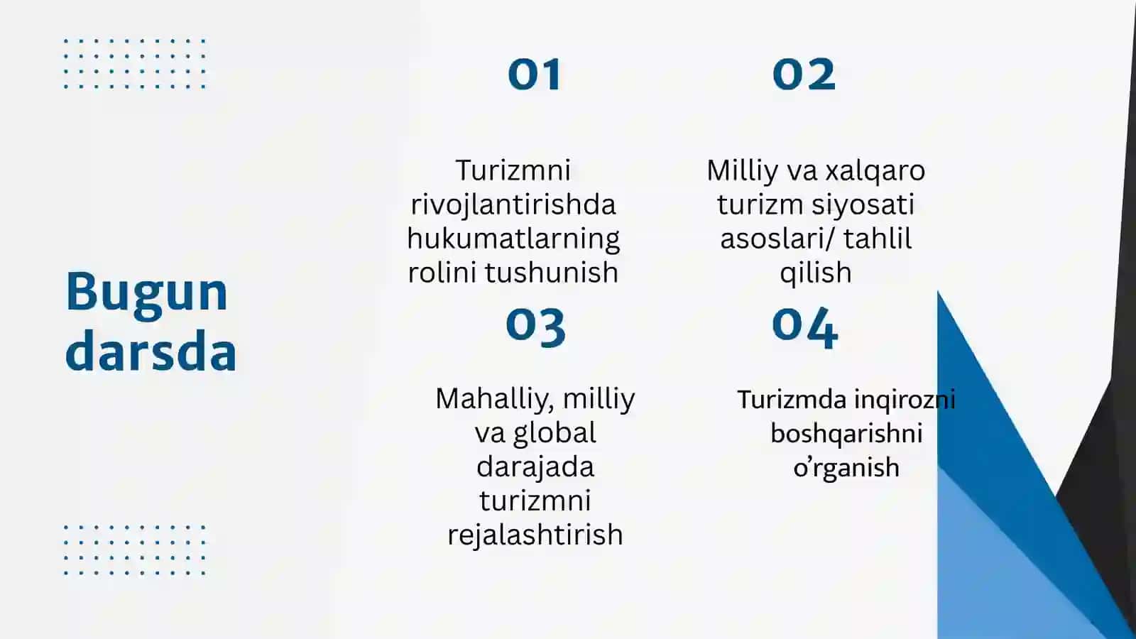 TURIZM SIYOSATI VA RIVOJLANISHI 2
