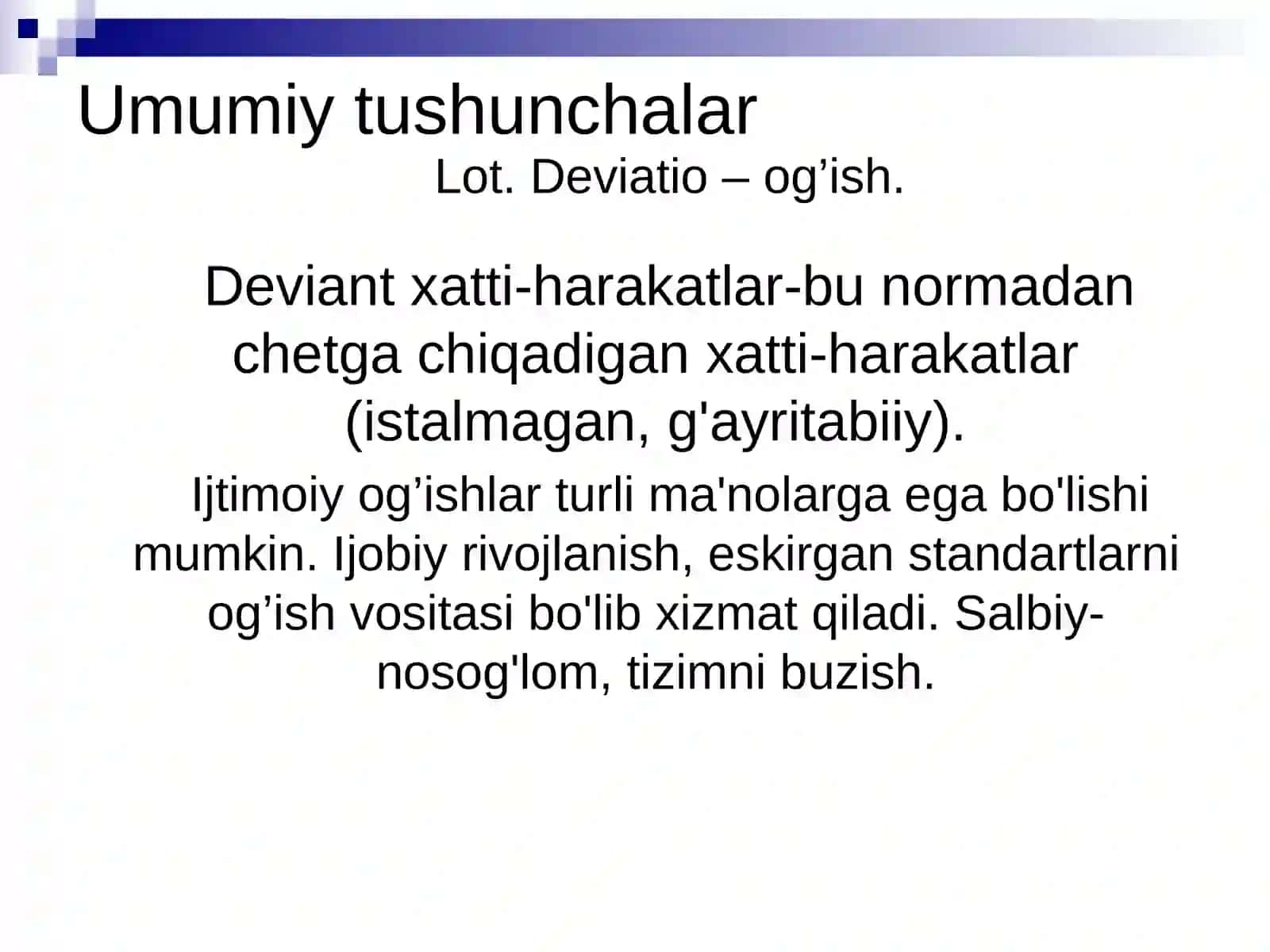 Deviant xulq atvor 2