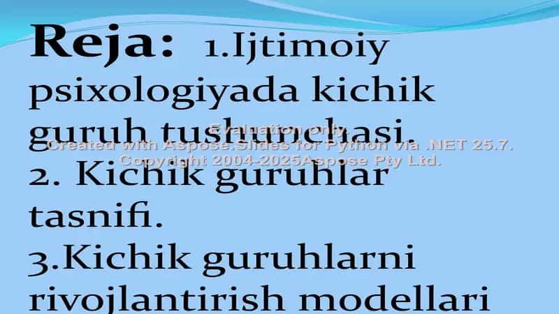 Kichik guruh psixologiyasi 2